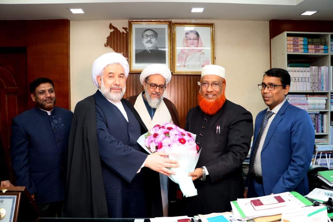 ইসলামি আরবি বিশ্ববিদ্যালয়ের ভিসির সাথে জর্ডান, তুরস্ক ও ইরানের শিক্ষা প্রতিনিধি দলের সৌজন্য সাক্ষাৎ