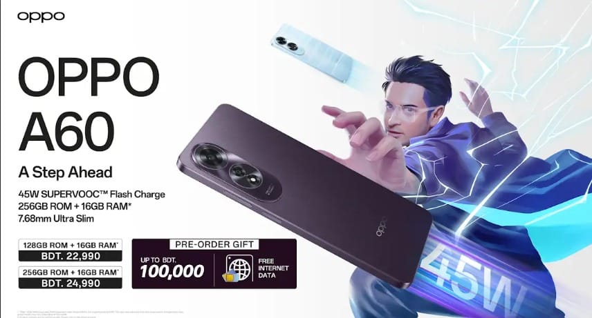 নতুন হ্যান্ডসেট এ৬০ নিয়ে এলো অপো