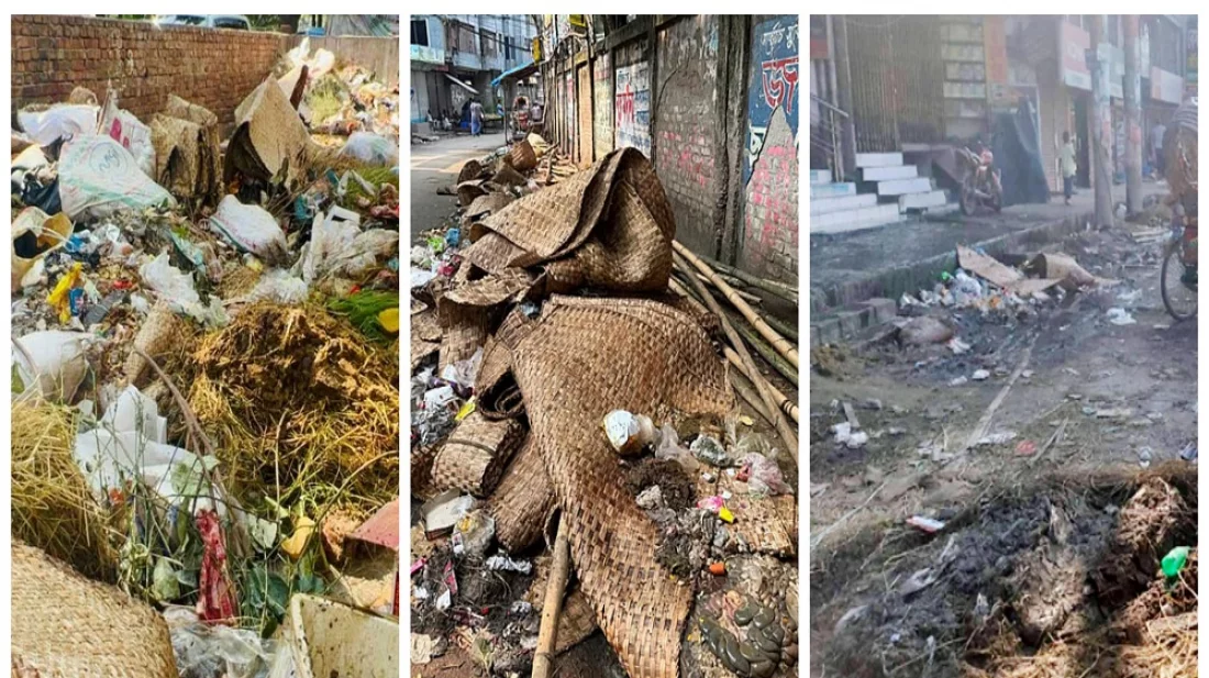 শতভাগ বর্জ্য অপসারণের দাবি, অথচ রাস্তায় আবর্জনার ভাগাড়!