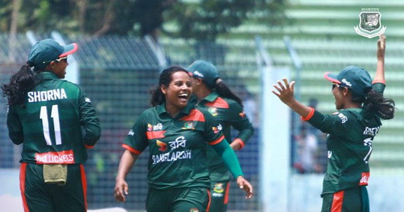 রাজশাহী স্টেডিয়ামে ঐতিহাসিক জয় পেল বাংলাদেশ নারী দল