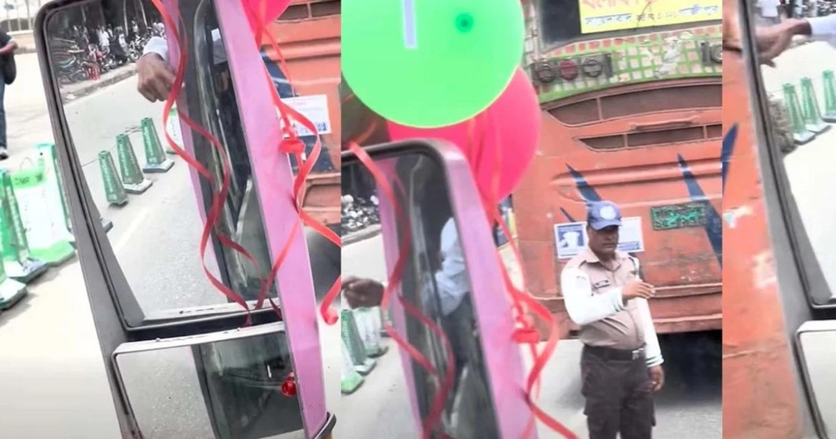 চালুর প্রথম দিনেই পিংক বাসে ধাক্কা, বলাকা পরিবহনকে জরিমানা