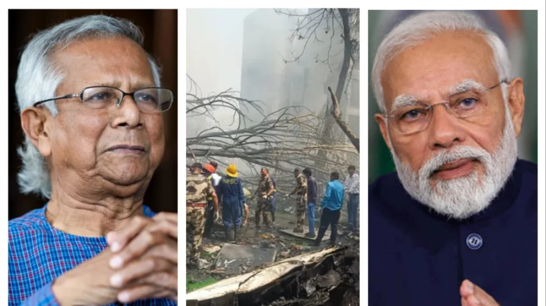 ভারতে বিমান দুর্ঘটনা, মোদির কাছে শোকবার্তা পাঠালেন ড. ইউনূস
