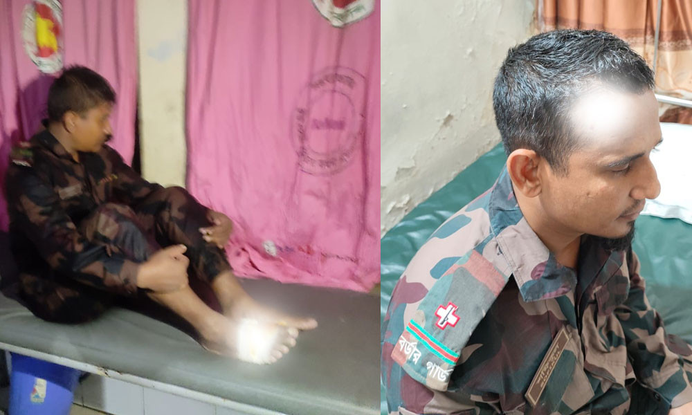 নাইক্ষ‍্যংছড়িতে চোরা কারবারিদের হামলায় ৩ বিজিবি সদস্য আহত