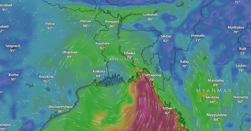 মোংলা থেকে ২৩০ কি.মি. দূরে নিম্নচাপ, বৃদ্ধি পাচ্ছে বাতাসের গতিবেগ