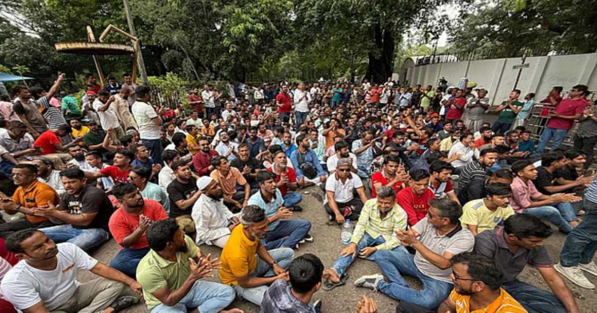 কাকরাইলে ইশরাক সমর্থকদের অবস্থান