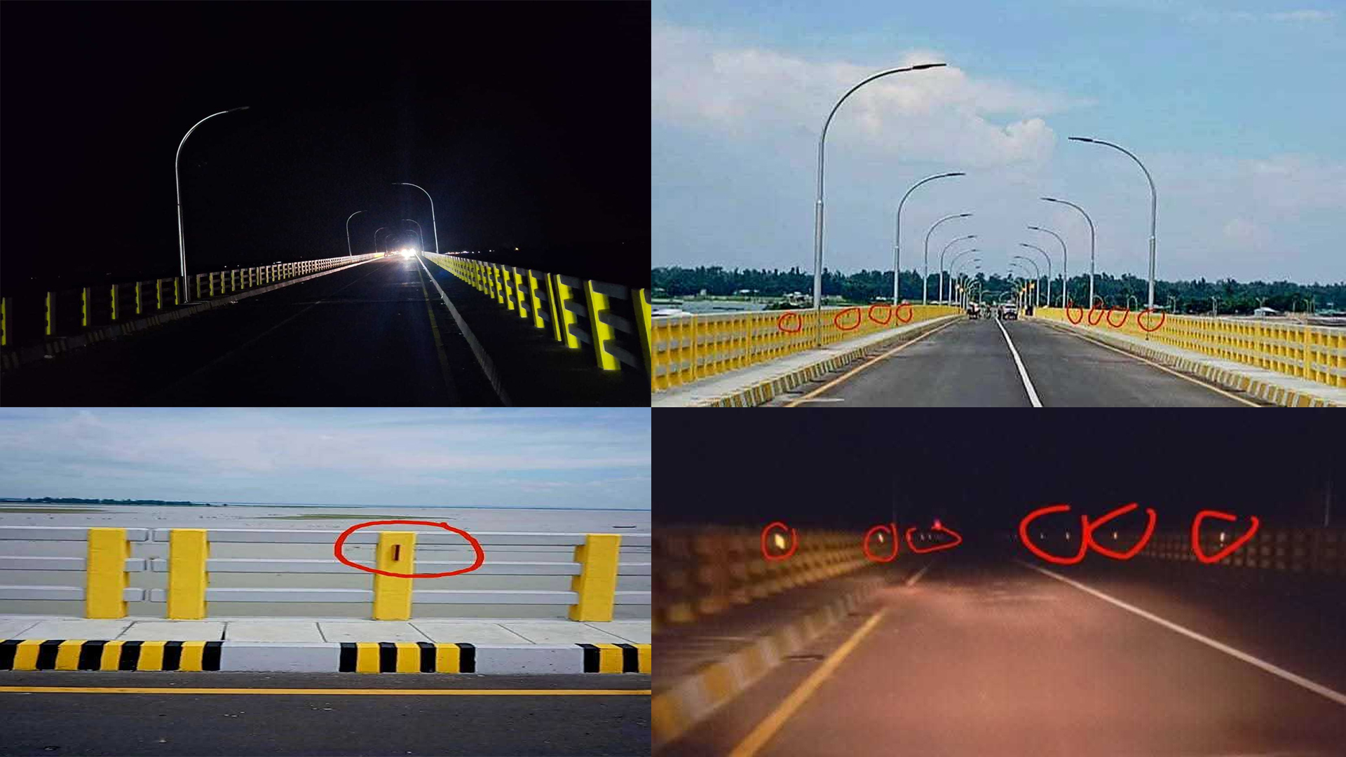 বিদ্যুতের তারের পর এবার ভাসানী সেতুর ‘রিফ্লেক্টর লাইট’ চুরি