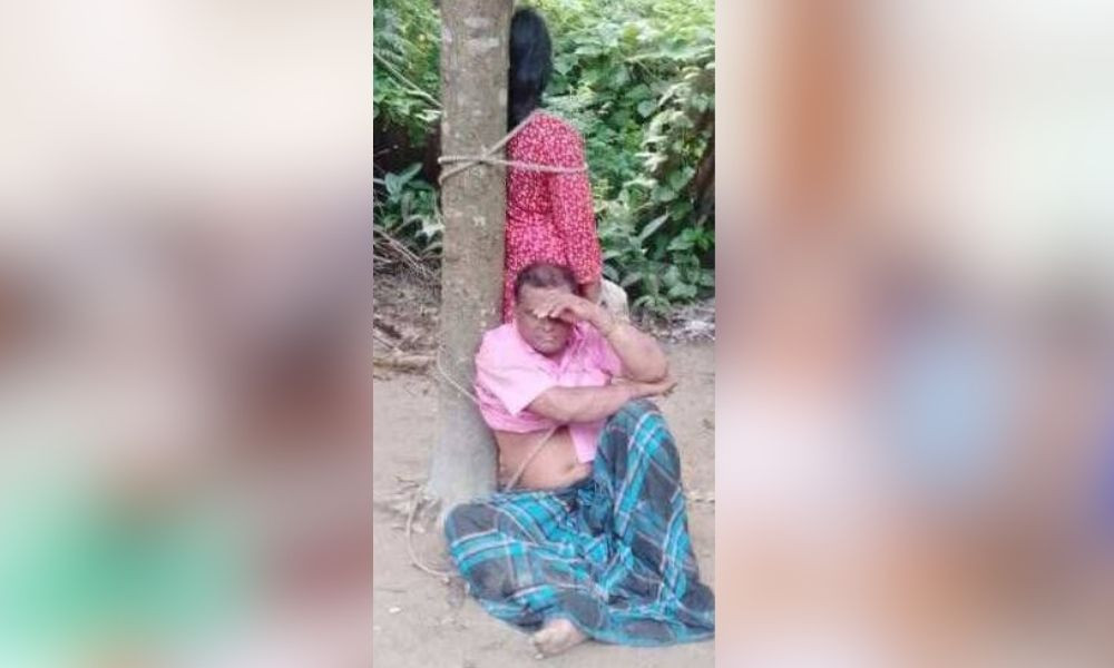 বিএনপি নেতার অনৈতিক সম্পর্ক, গাছে বাঁধলেন গ্রামবাসী