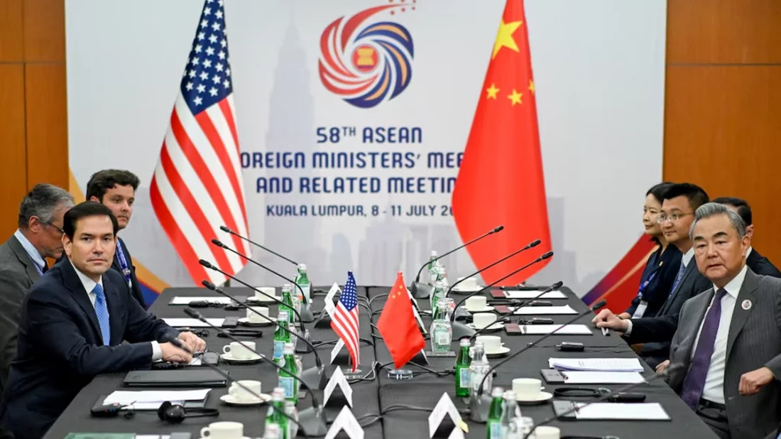বিশ্বব্যাপী শুল্ক উত্তেজনার মধ্যে চিন-মার্কিন পররাষ্ট্রমন্ত্রীদের এক ঘণ্টার বৈঠক