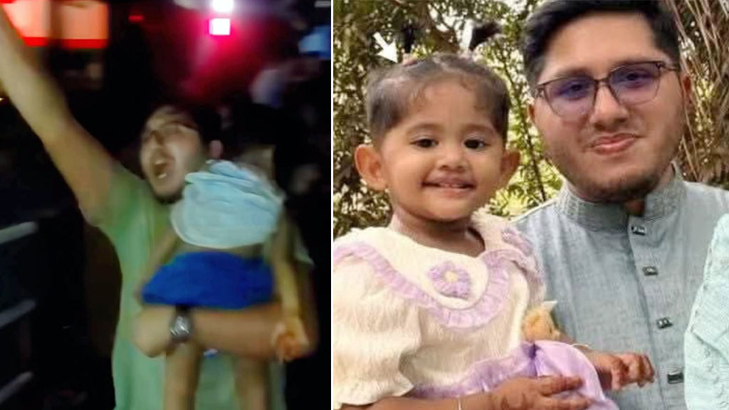 সন্তান হারিয়ে বাবার আহাজারি ‘আমার মেয়েটা কী দোষ করেছে?’